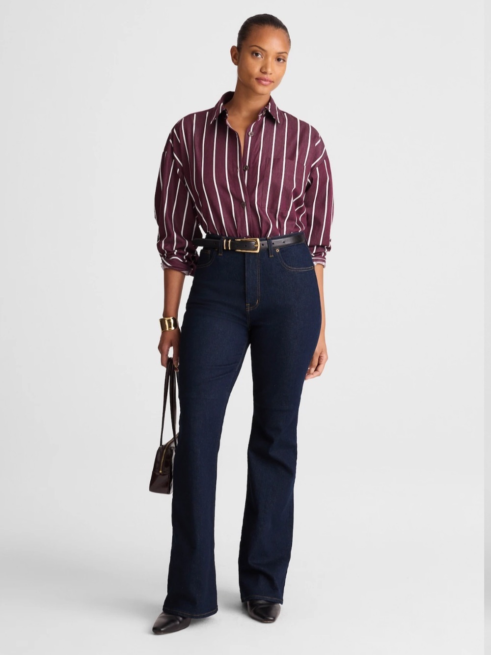 Madewell The Curvy Stretch Flare Jean in Rinse Wash dark size 26 new high rise